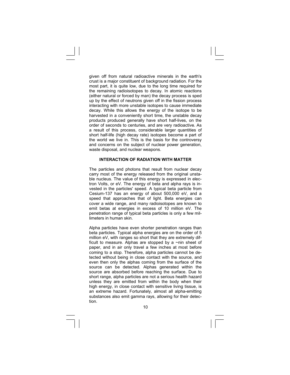 Sper Scientific 840007 Radiation Detection Meter User Manual | Page 10 / 12