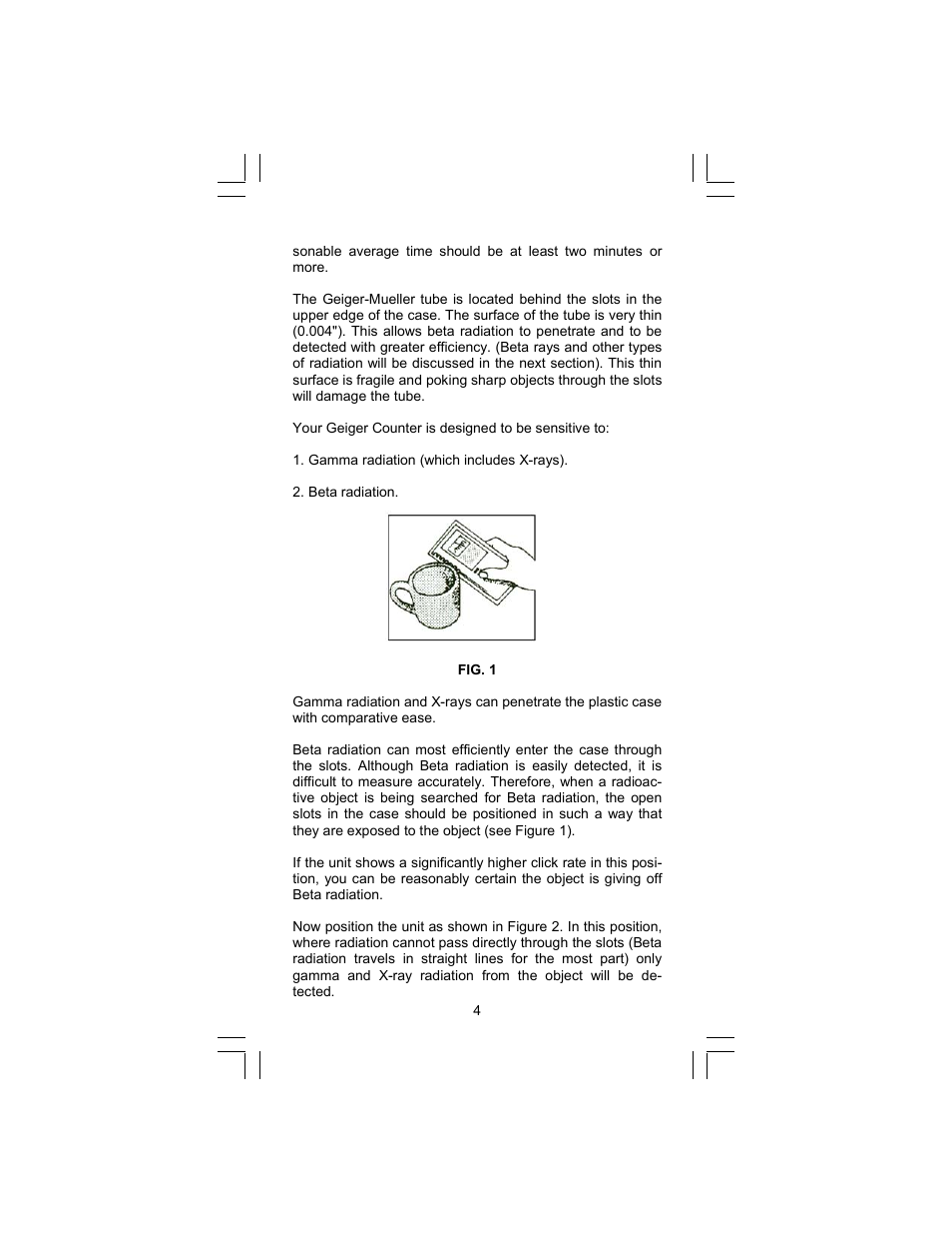 Sper Scientific 840007 Radiation Detection Meter User Manual | Page 4 / 12