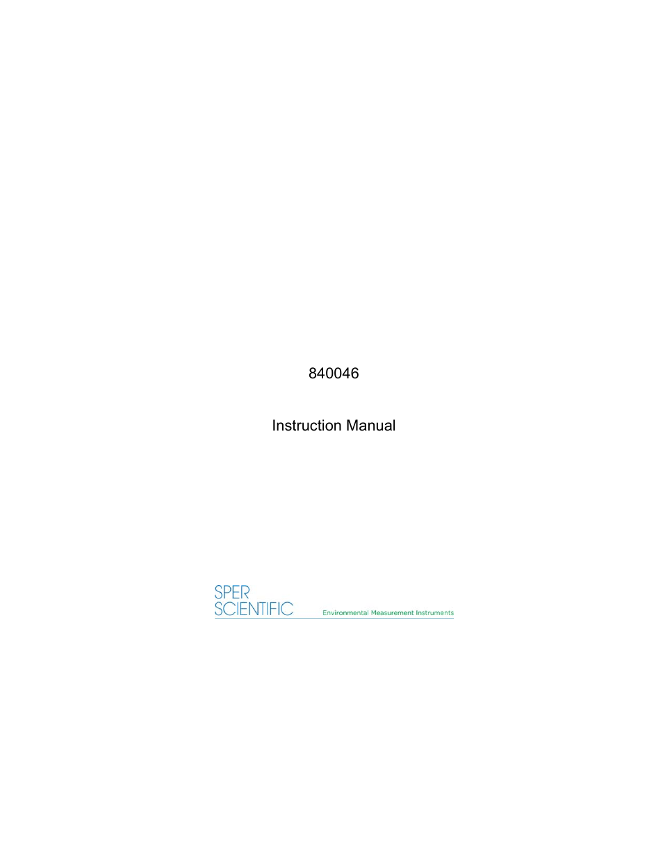 Sper Scientific 840046 RF Microwave Meter User Manual | 20 pages