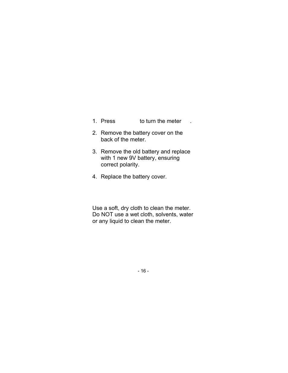 Sper Scientific 840046 RF Microwave Meter User Manual | Page 16 / 20