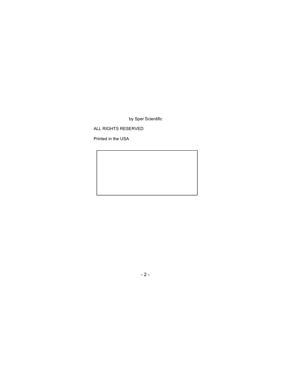 Sper Scientific 840046 RF Microwave Meter User Manual | Page 2 / 20
