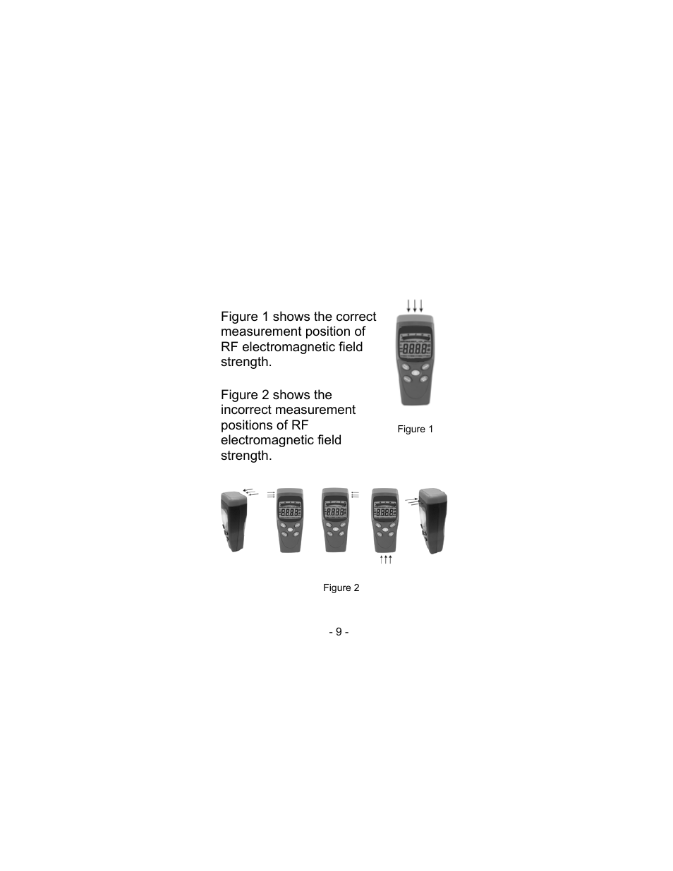 Sper Scientific 840046 RF Microwave Meter User Manual | Page 9 / 20