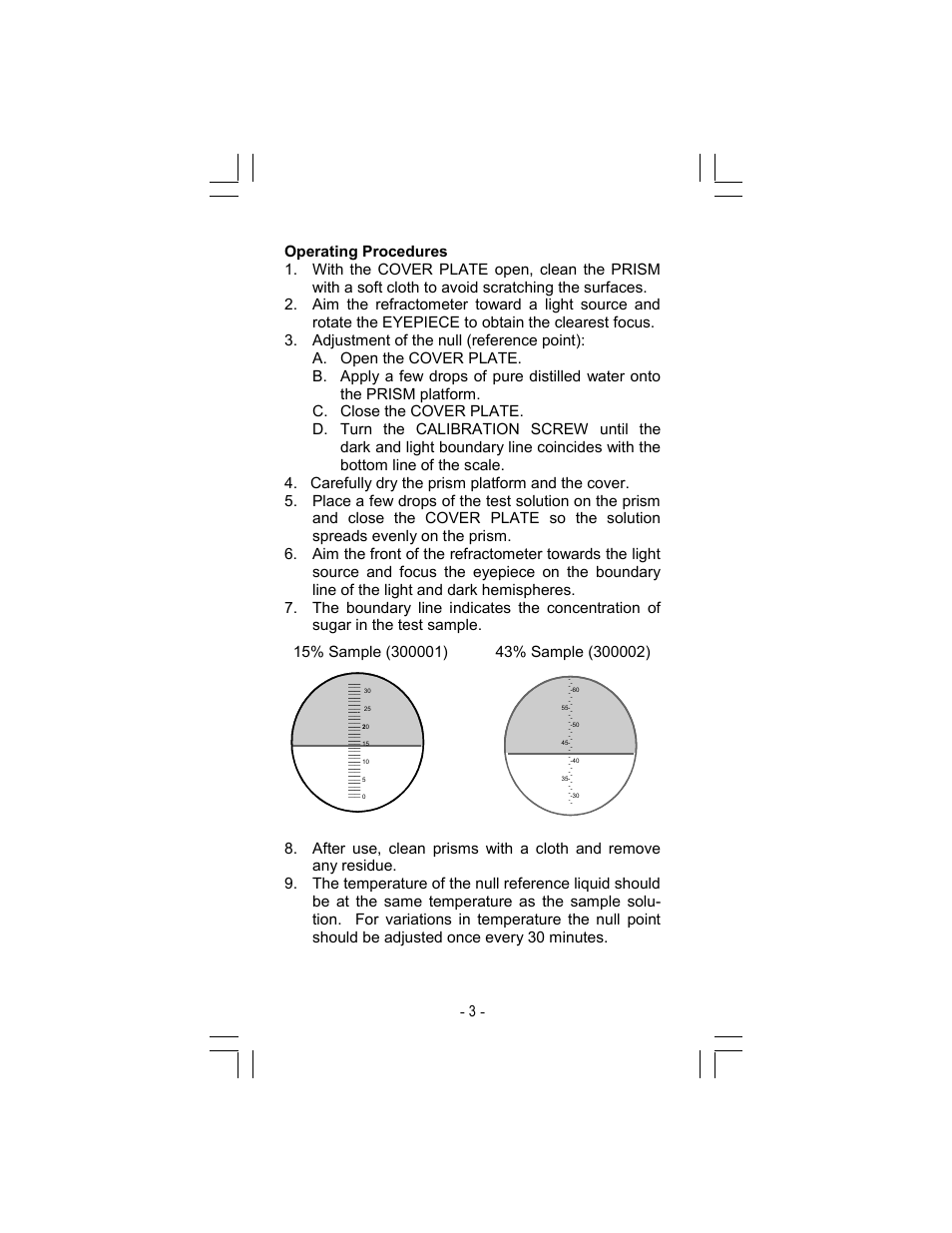 Sper Scientific 300001 Refractometer - Sugar Brix 0-32% User Manual | Page 3 / 4