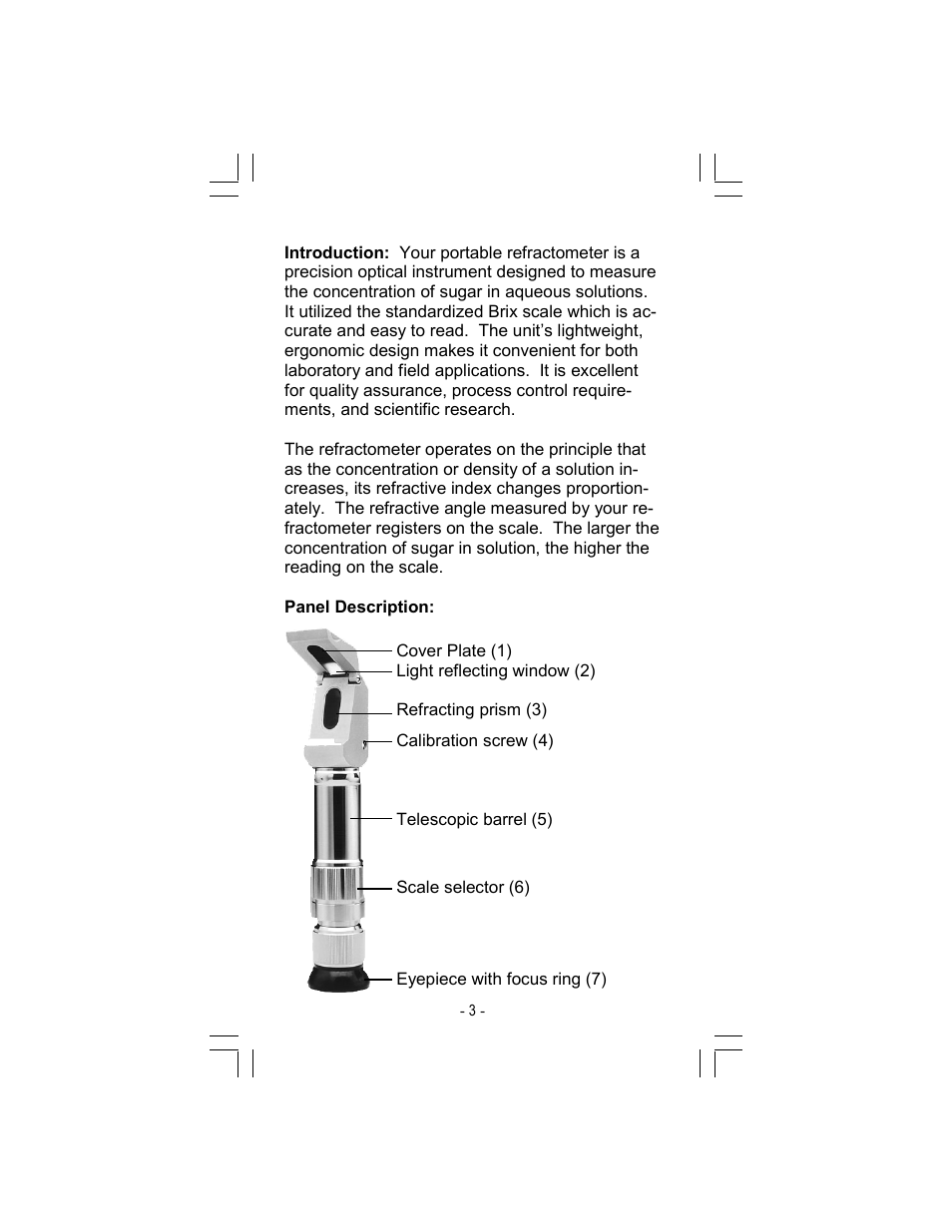 Sper Scientific 300003 Refractometer - Sugar Brix 0-80% User Manual | Page 3 / 8