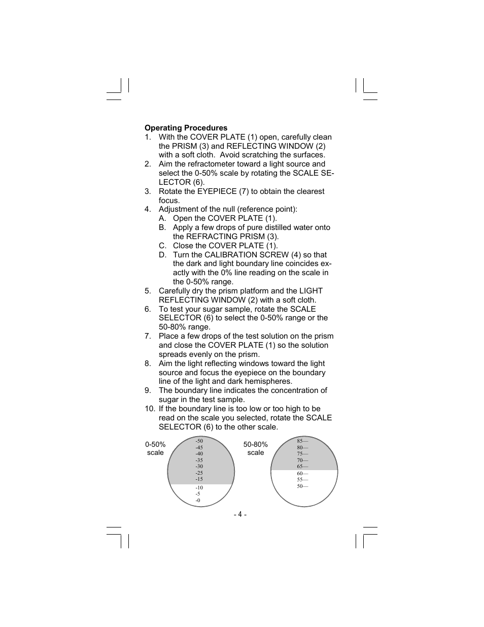 Sper Scientific 300003 Refractometer - Sugar Brix 0-80% User Manual | Page 4 / 8