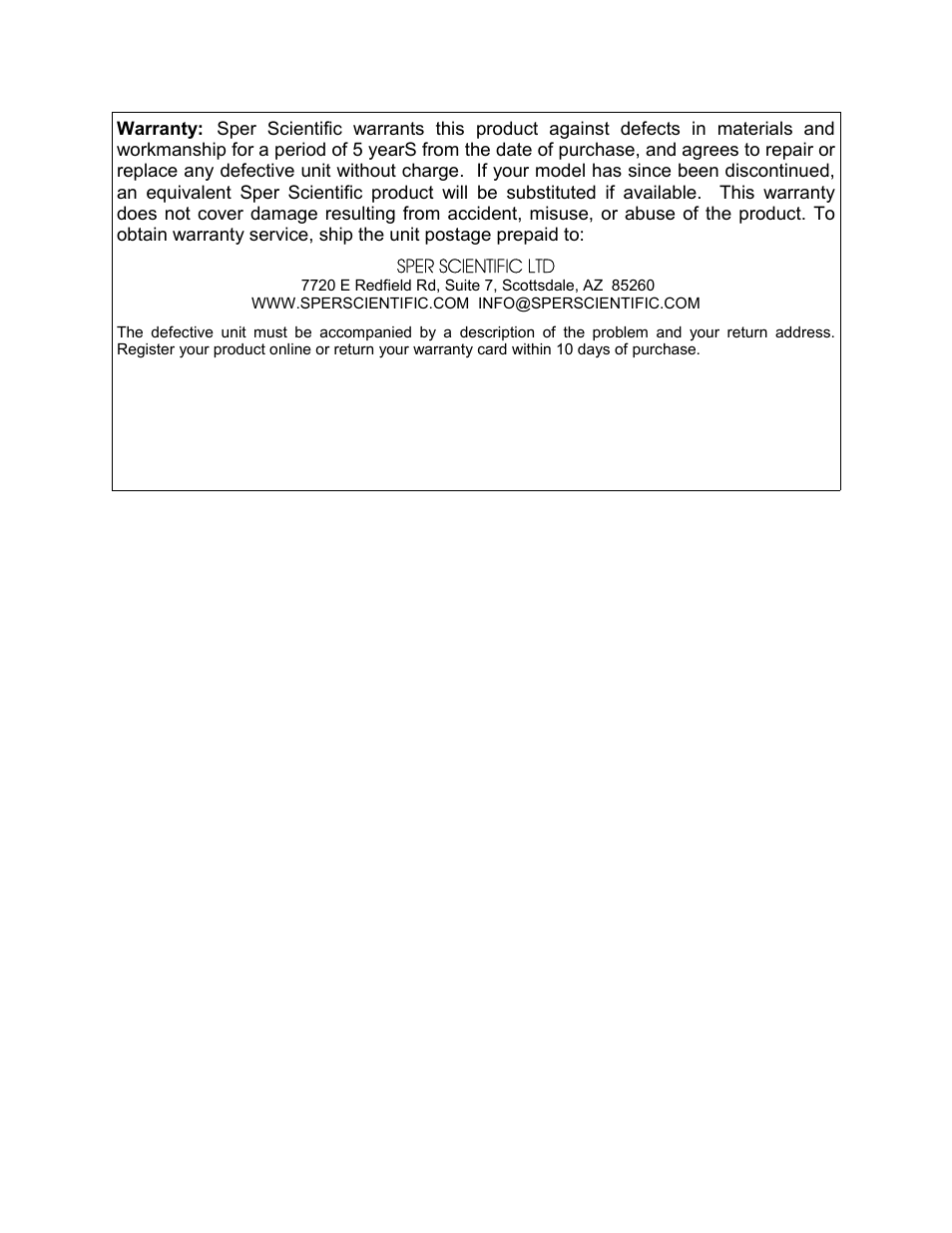 Sper scientific ltd | Sper Scientific 300014 Refractometer - Glycol - Coolant - Battery Acid User Manual | Page 3 / 3