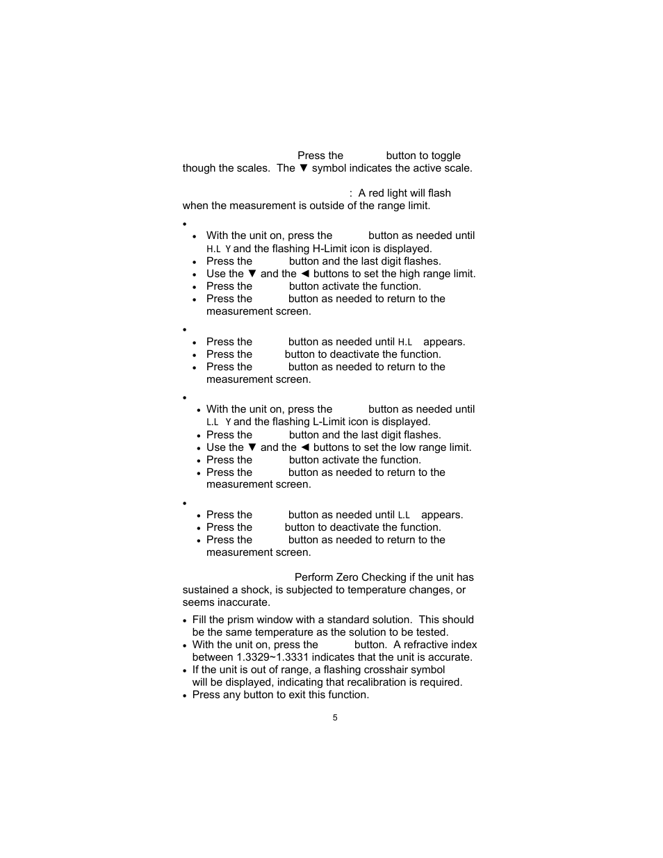 Sper Scientific 300036 Lab Digital Refractometer - Clinical User Manual | Page 5 / 8