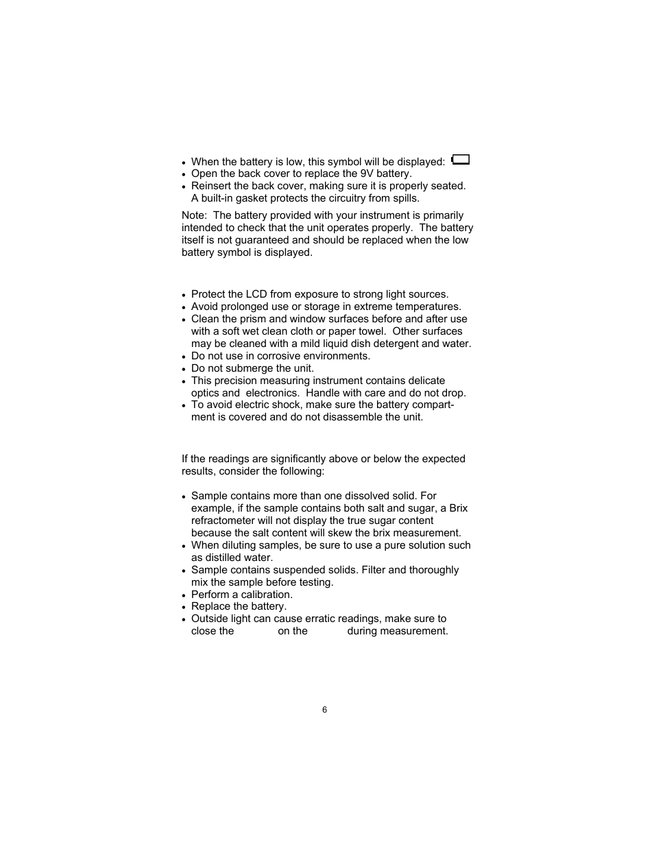 Sper Scientific 300036 Lab Digital Refractometer - Clinical User Manual | Page 6 / 8