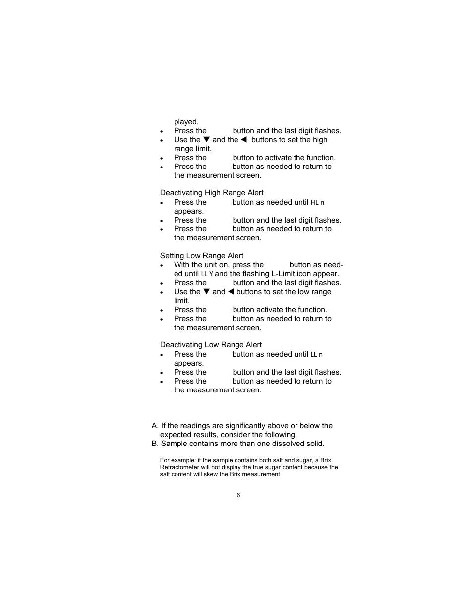 Sper Scientific 300037 Refractometer - Programmable User Manual | Page 6 / 8