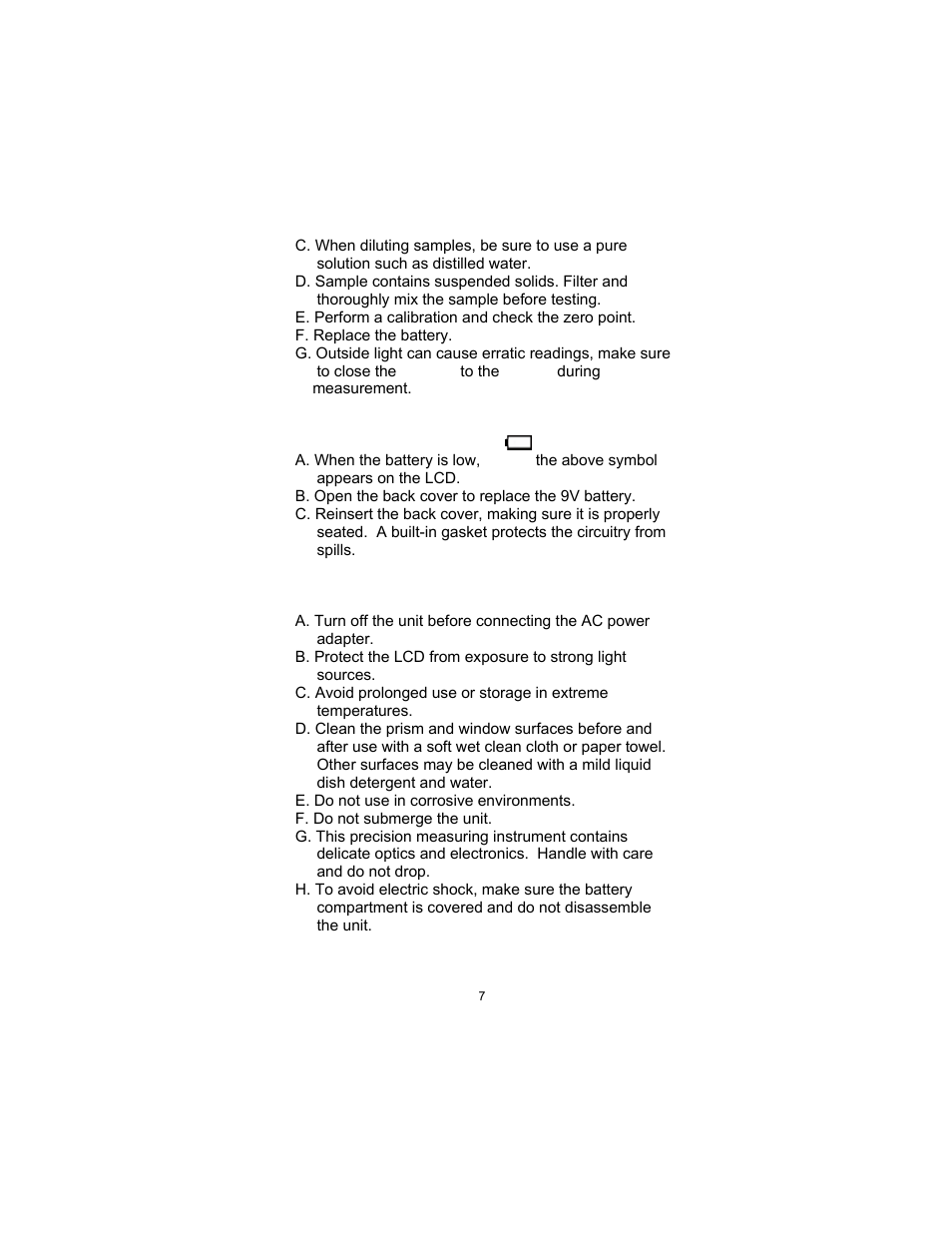 Sper Scientific 300037 Refractometer - Programmable User Manual | Page 7 / 8