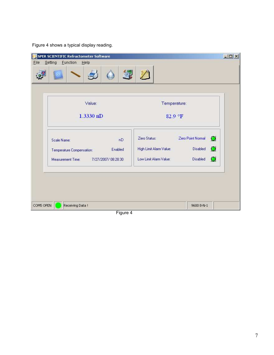 Sper Scientific 300038 Software for 300037 Refractometer User Manual | Page 7 / 19