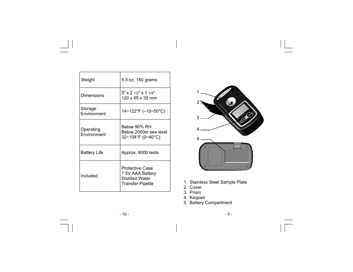 Sper Scientific 300055 Digital Refractometer Automotive User Manual | Page 3 / 6