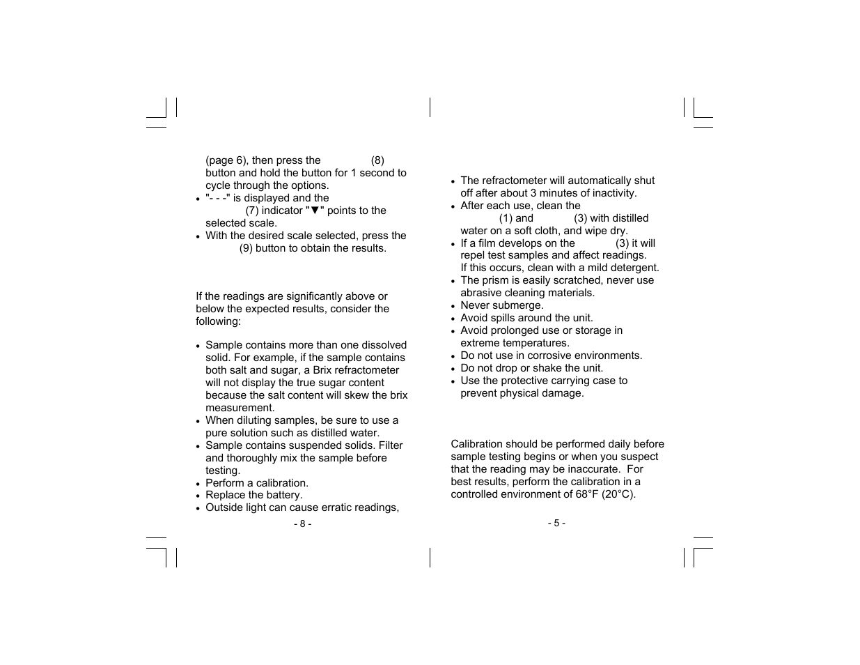 Sper Scientific 300055 Digital Refractometer Automotive User Manual | Page 5 / 6