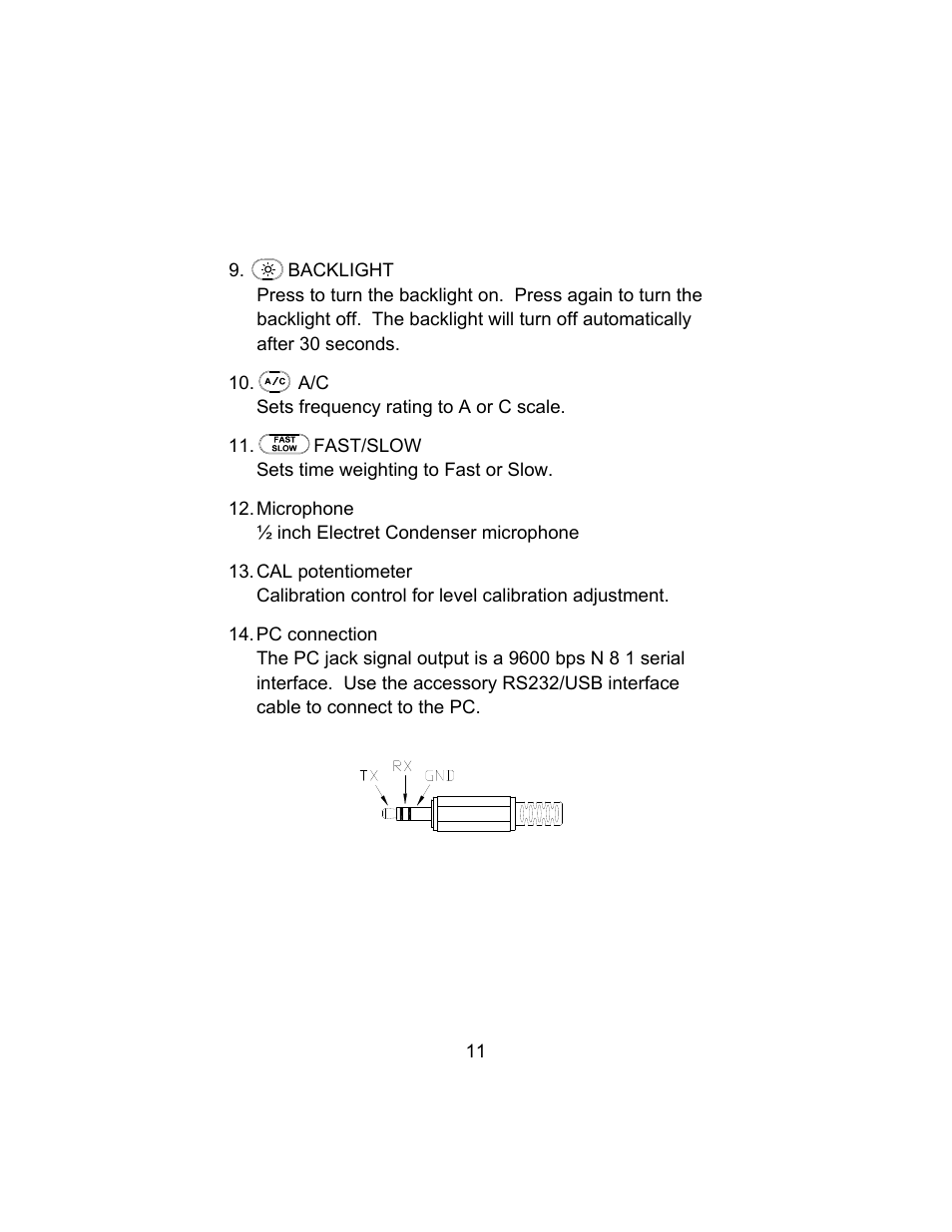 Sper Scientific 850013 Advanced Datalogging Sound Meter User Manual | Page 11 / 32