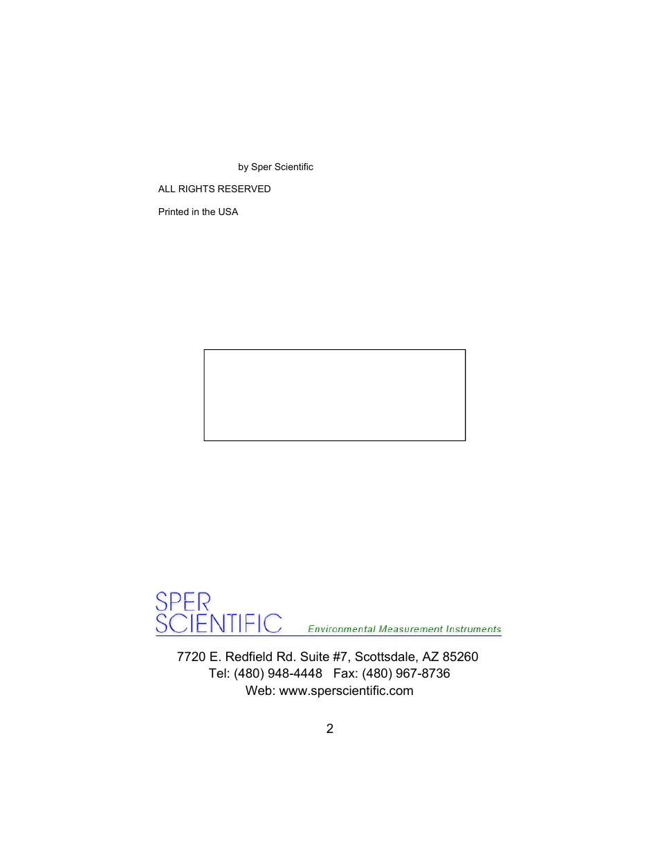 Sper Scientific 850013 Advanced Datalogging Sound Meter User Manual | Page 2 / 32