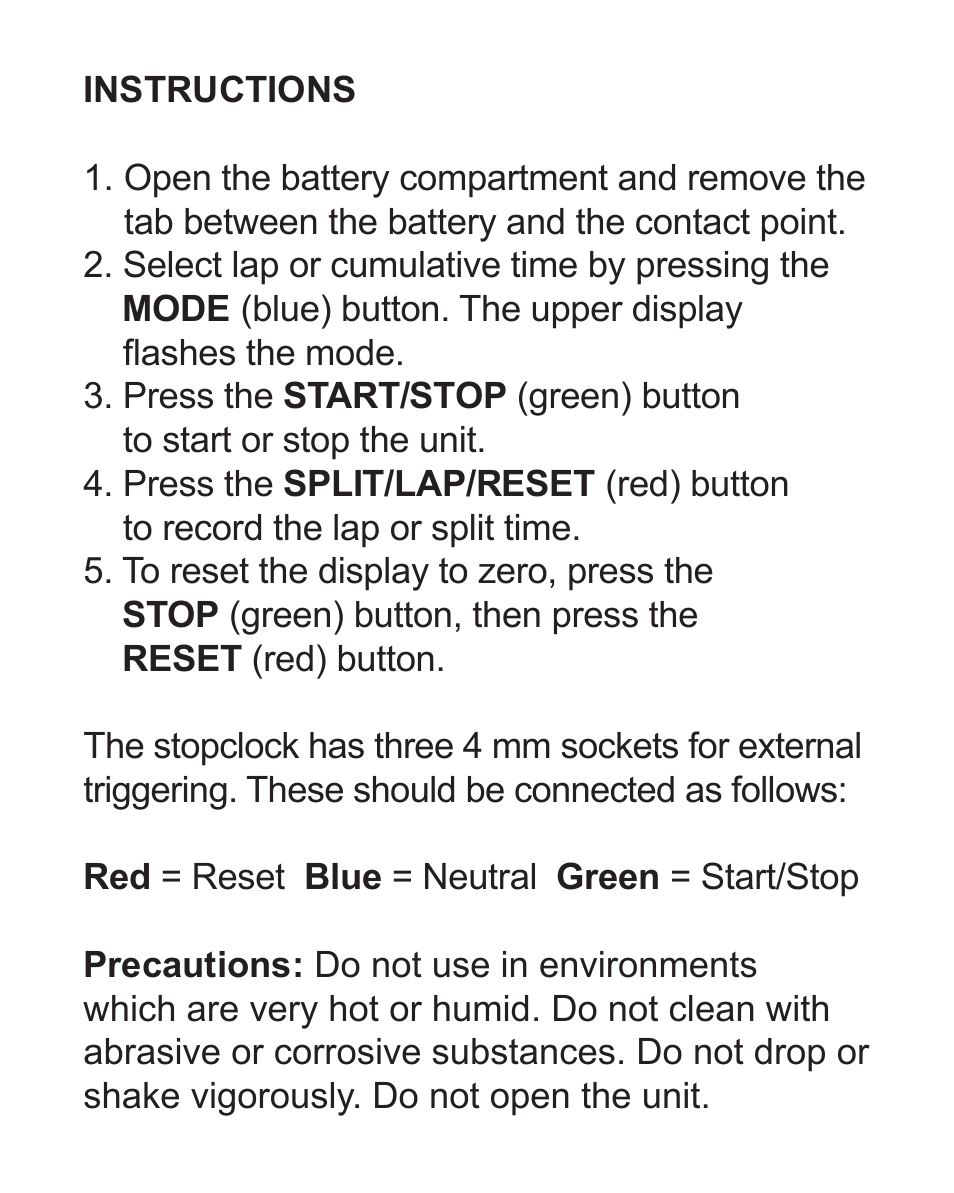 Sper Scientific 810032 Stopclock User Manual | Page 2 / 4