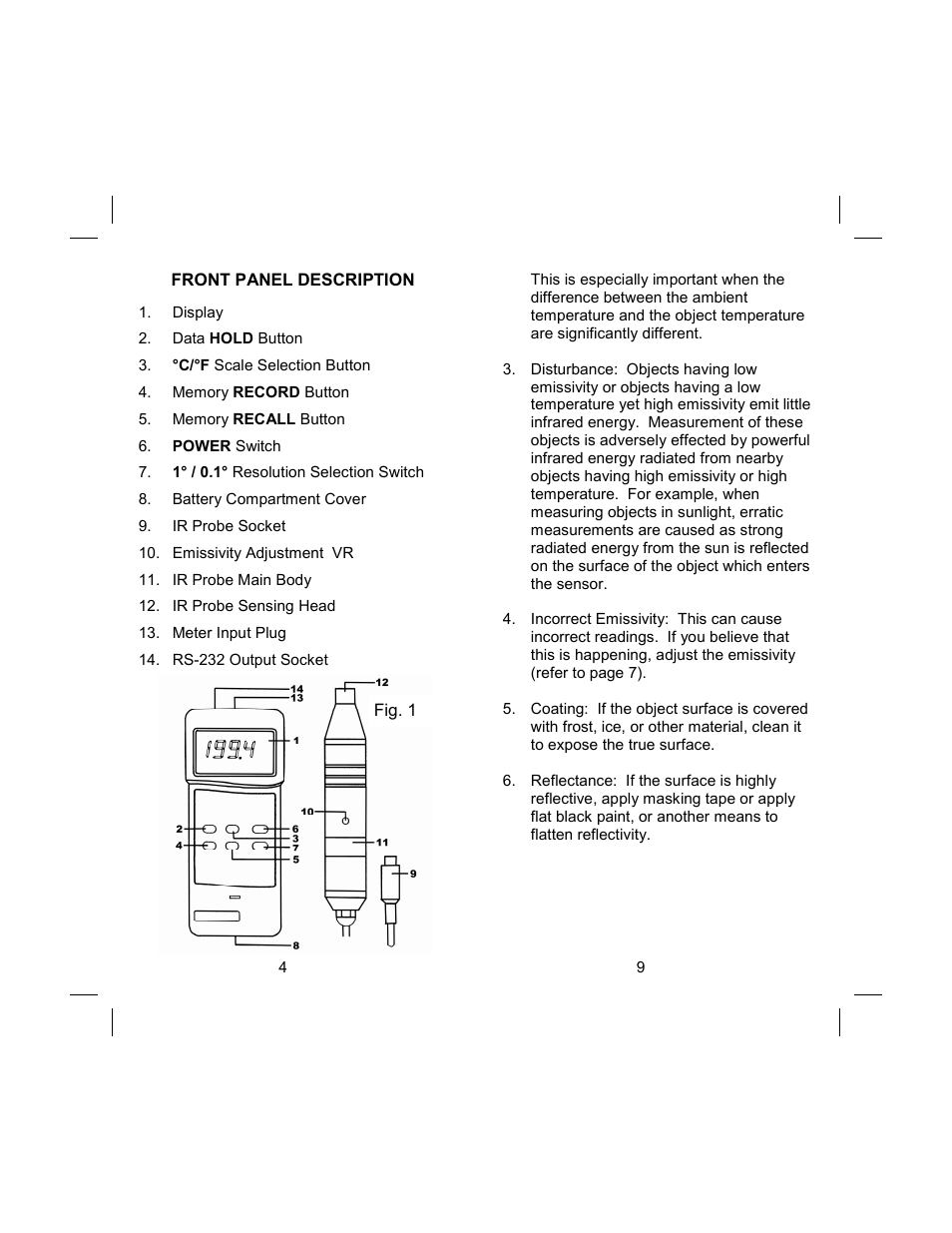 Sper Scientific 800002 Infrared IR Thermometer User Manual | Page 4 / 6