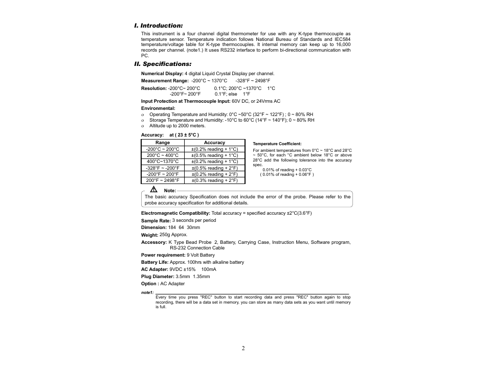 Sper Scientific 800024 Thermometer 4 Channel Datalogger User Manual | Page 3 / 7