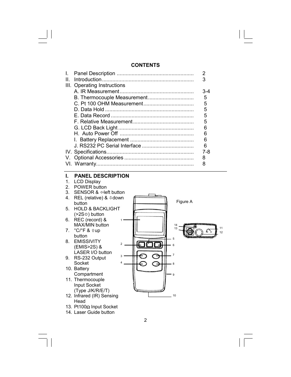 Sper Scientific 800043 Ultimate Thermometer User Manual | Page 2 / 8