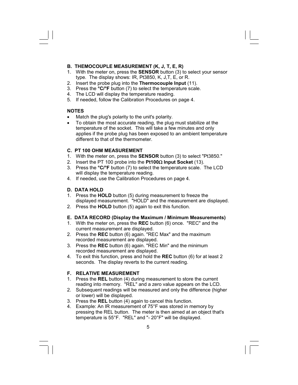 Sper Scientific 800043 Ultimate Thermometer User Manual | Page 5 / 8