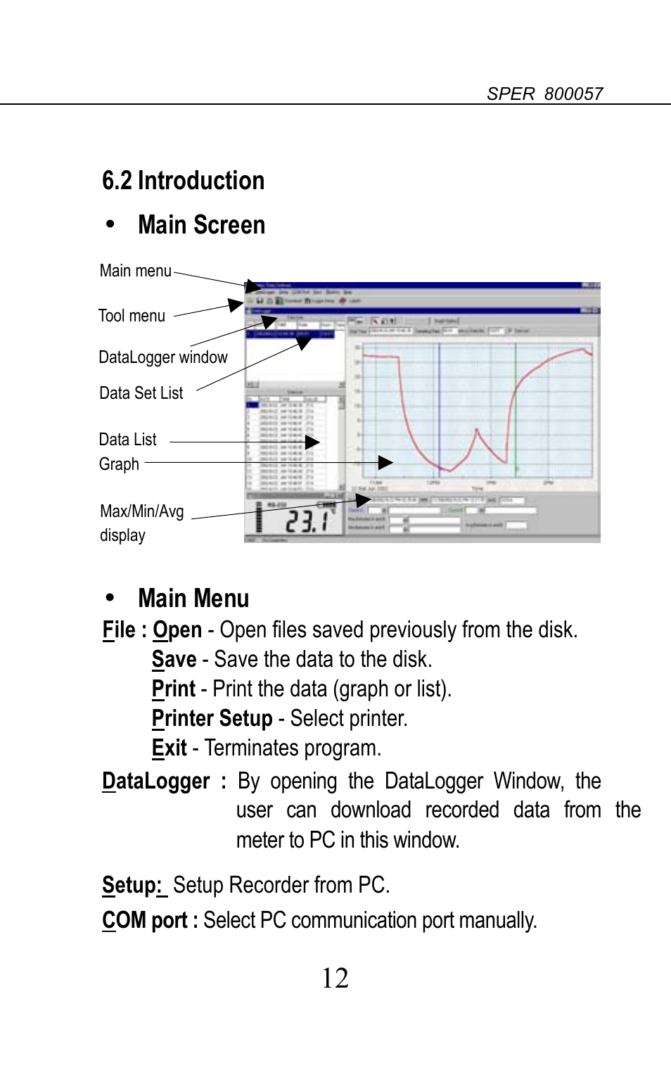 Sper Scientific 800057 Additional Sensor for Temperature Datalogger Set User Manual | Page 13 / 18