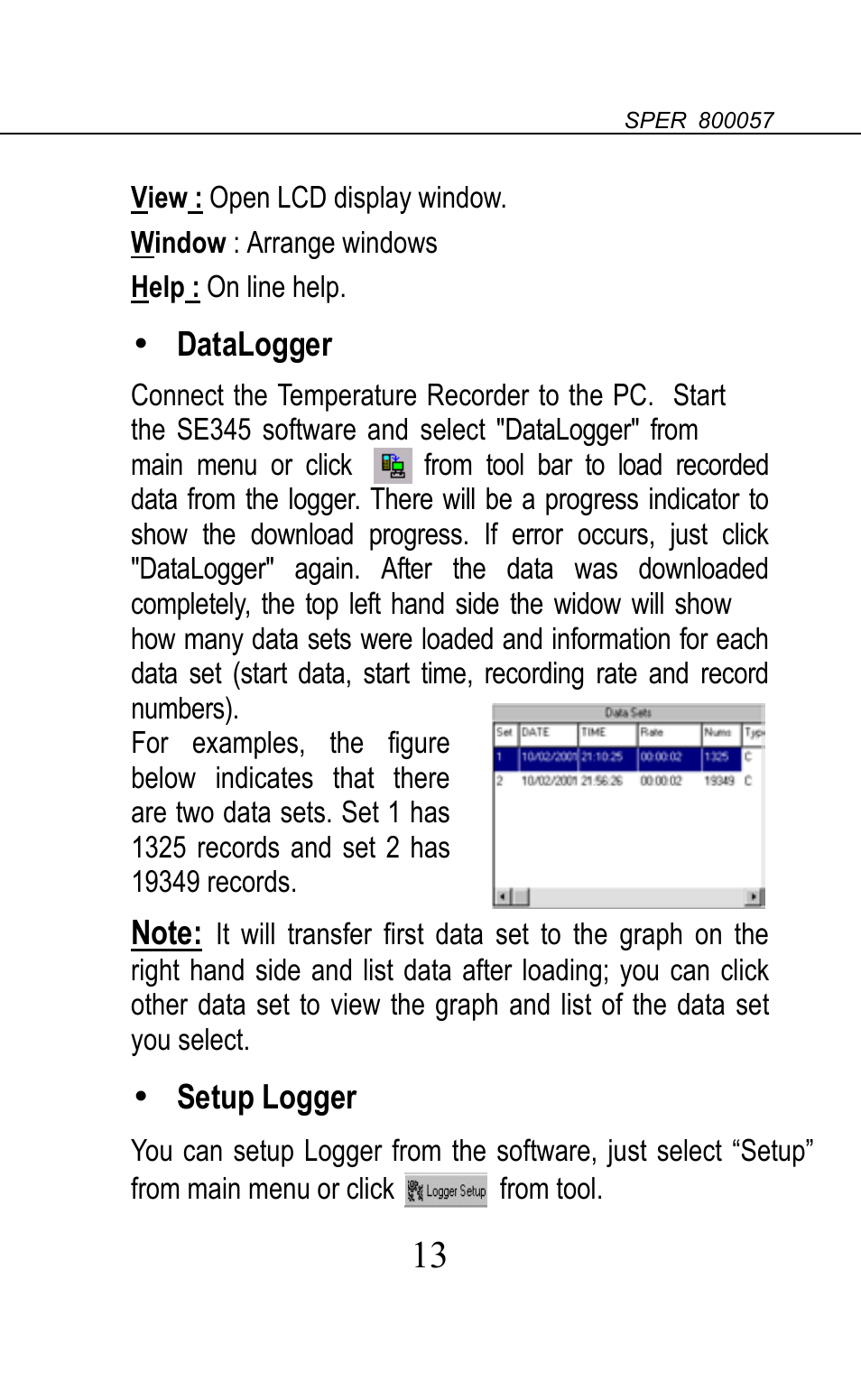 Sper Scientific 800057 Additional Sensor for Temperature Datalogger Set User Manual | Page 14 / 18