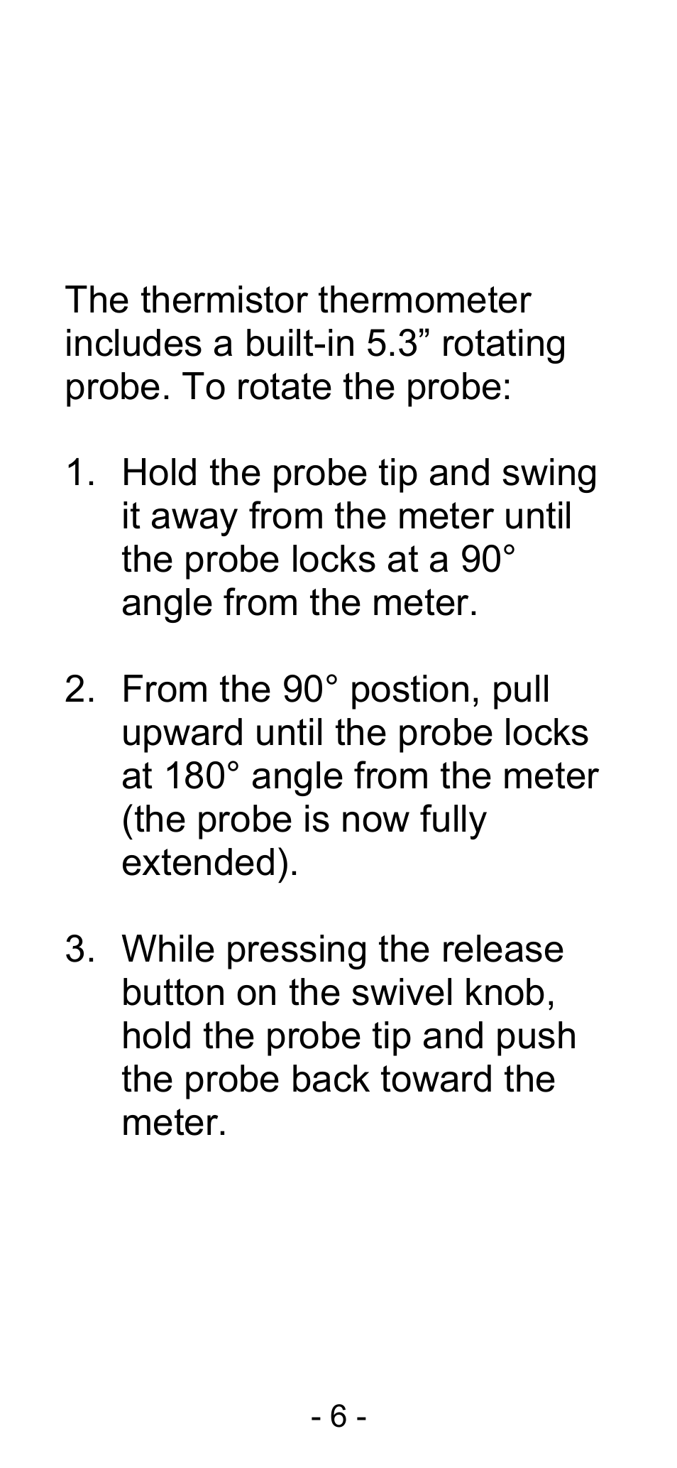 Meter components | Sper Scientific 800108 IR Thermistor Pen User Manual | Page 6 / 16