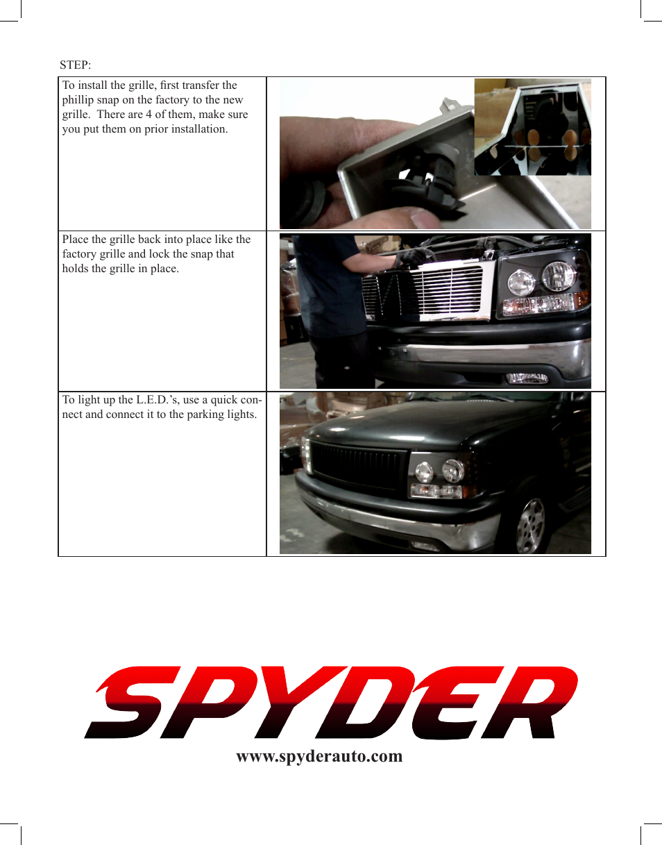 Spyder Auto Crystal Headlight User Manual | Page 3 / 3