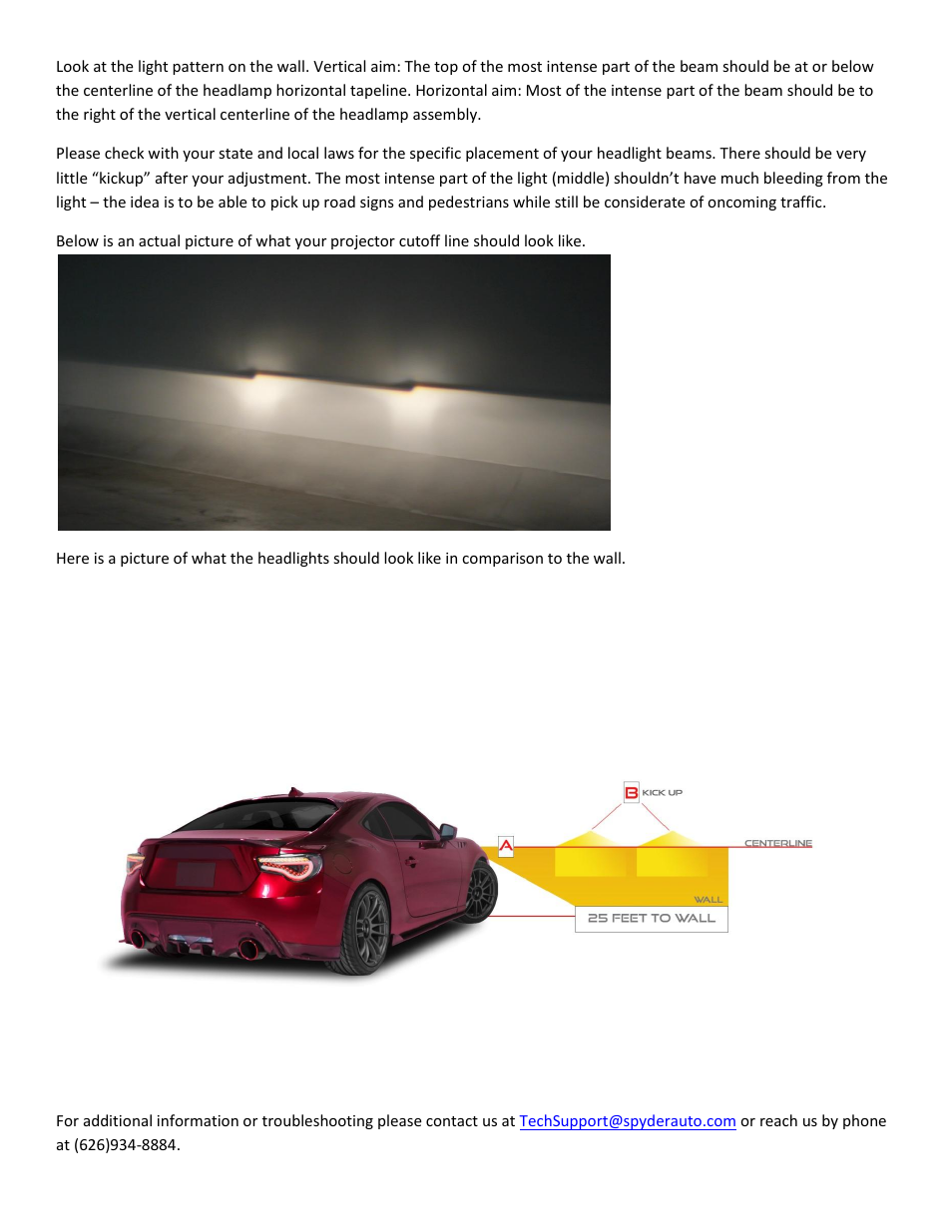 Spyder Auto Proper Headlight Adjustment for Spyder Auto Headlights User Manual | Page 2 / 2