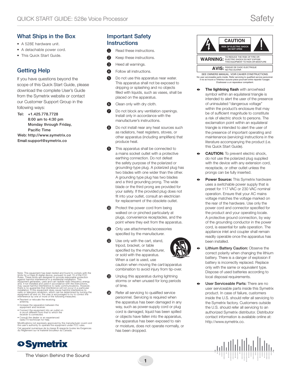 Symetrix 528E Voice Processor User Manual | 4 pages