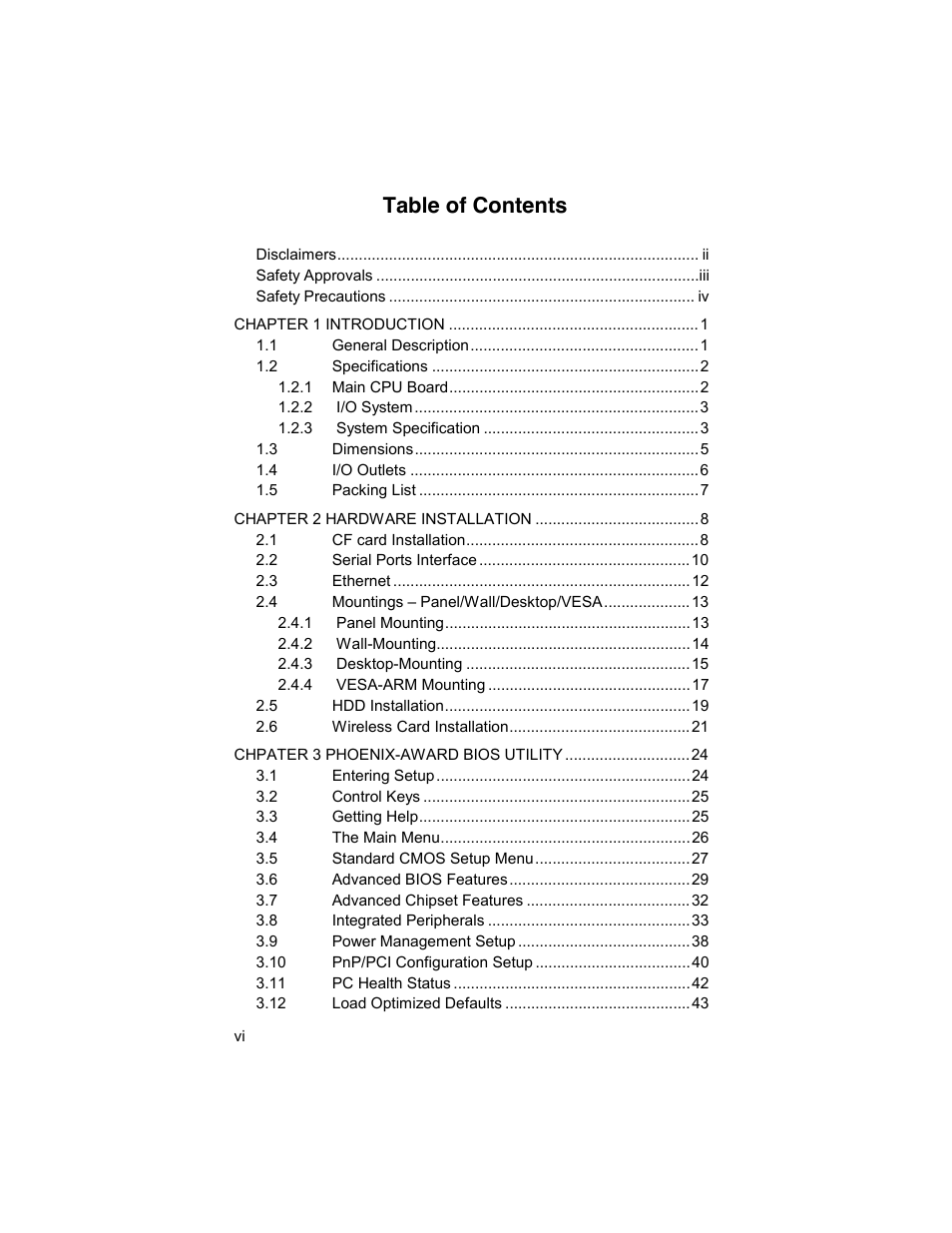 Symetrix AXIOMTEK 10.4 Touch Panel PC User Manual | Page 6 / 65