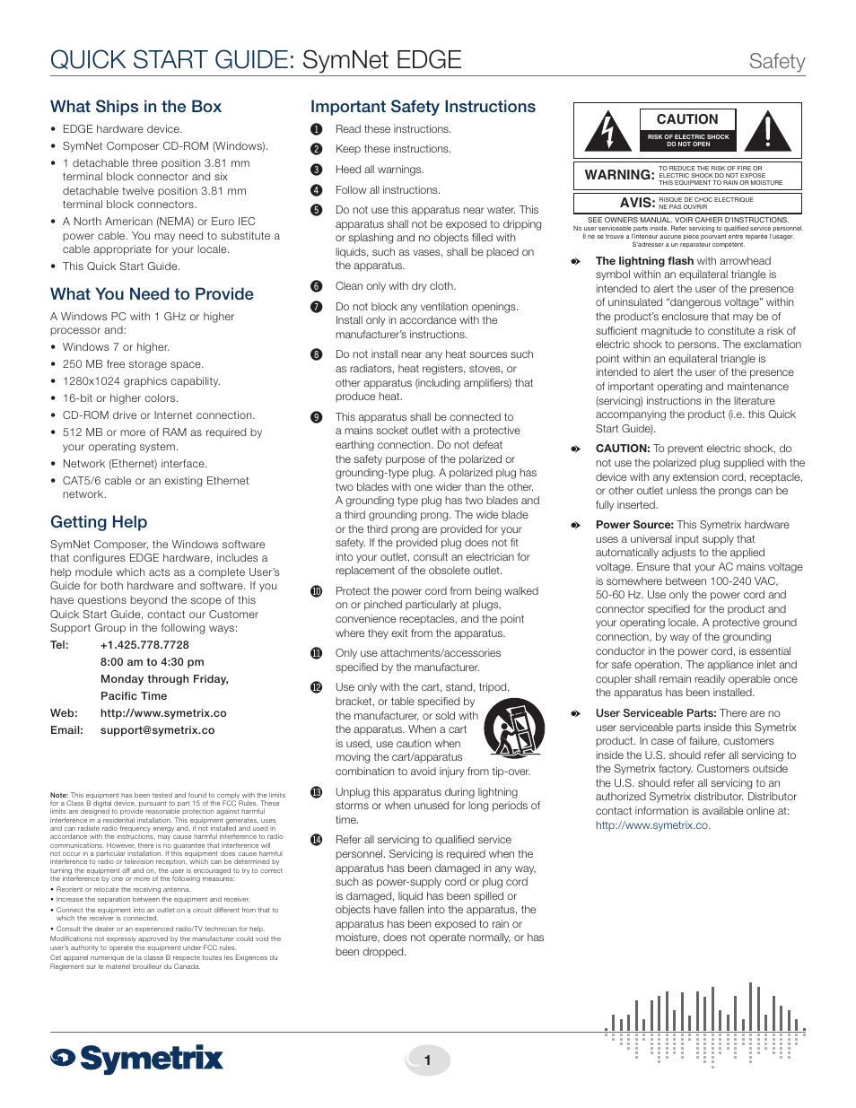 Symetrix Edge User Manual | 4 pages