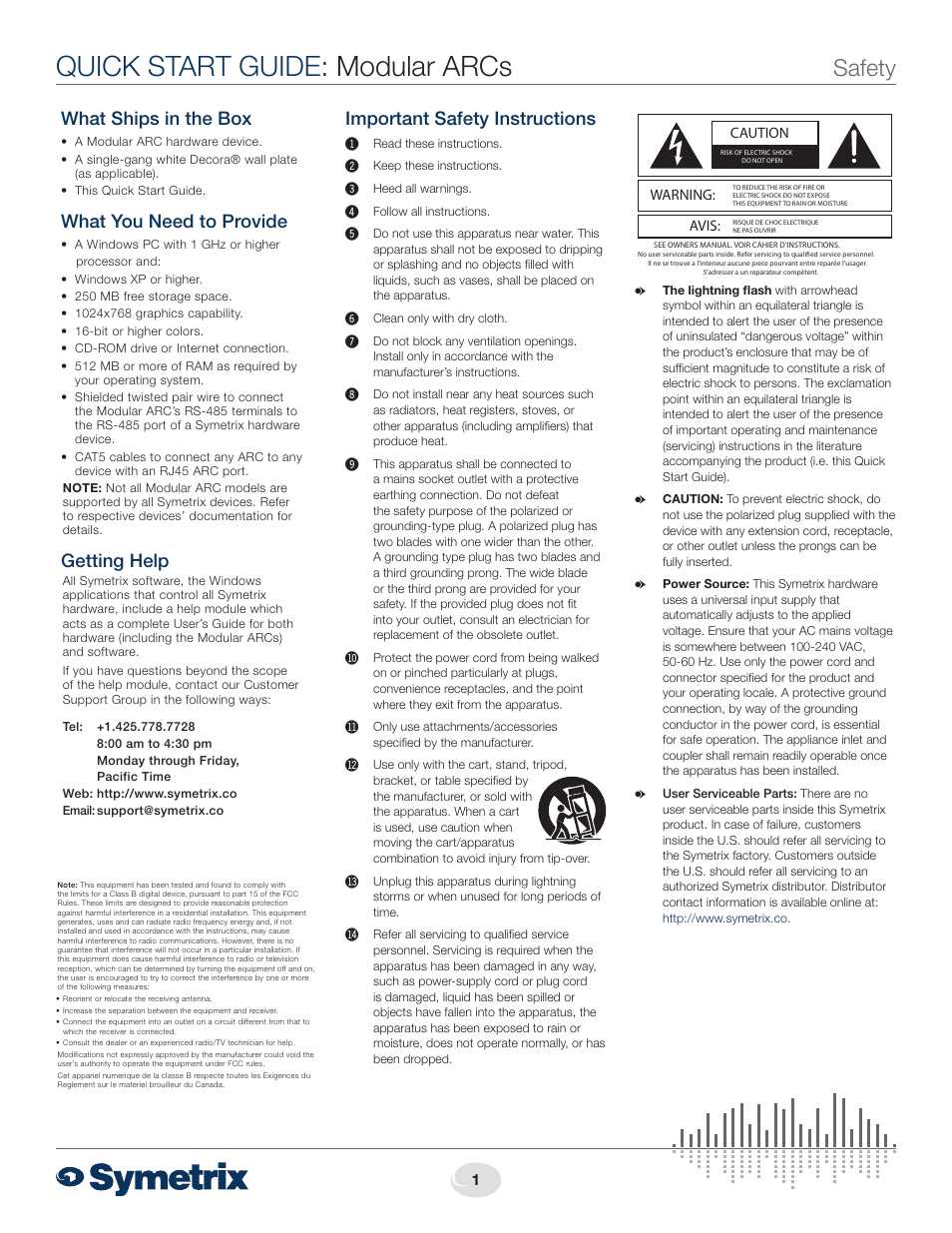 Symetrix Modular ARC User Manual | 4 pages