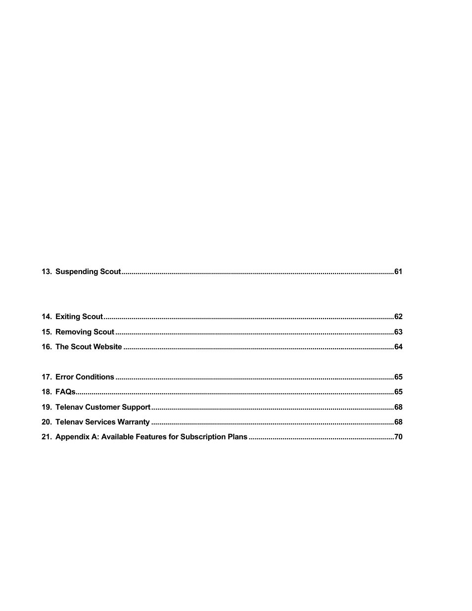 Telenav Scout v1.9 for iPhone (open market) User Manual | Page 5 / 70