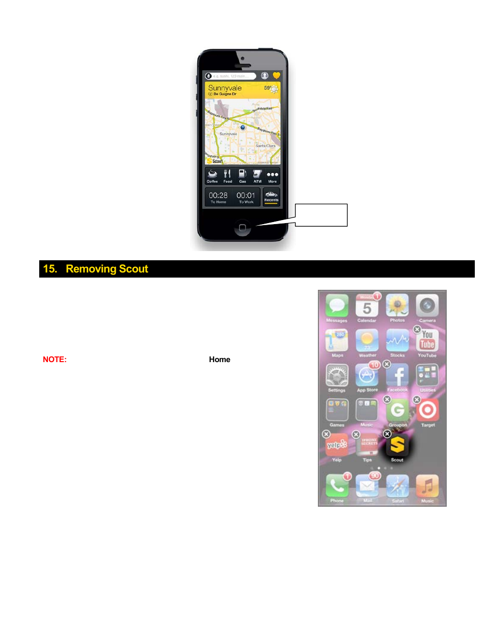 Removing scout | Telenav Scout v1.9 for iPhone (open market) User Manual | Page 63 / 70