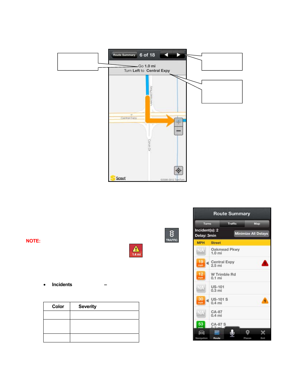 Traffic | Telenav Scout v1.8 for iPhone (open market) User Manual | Page 31 / 67