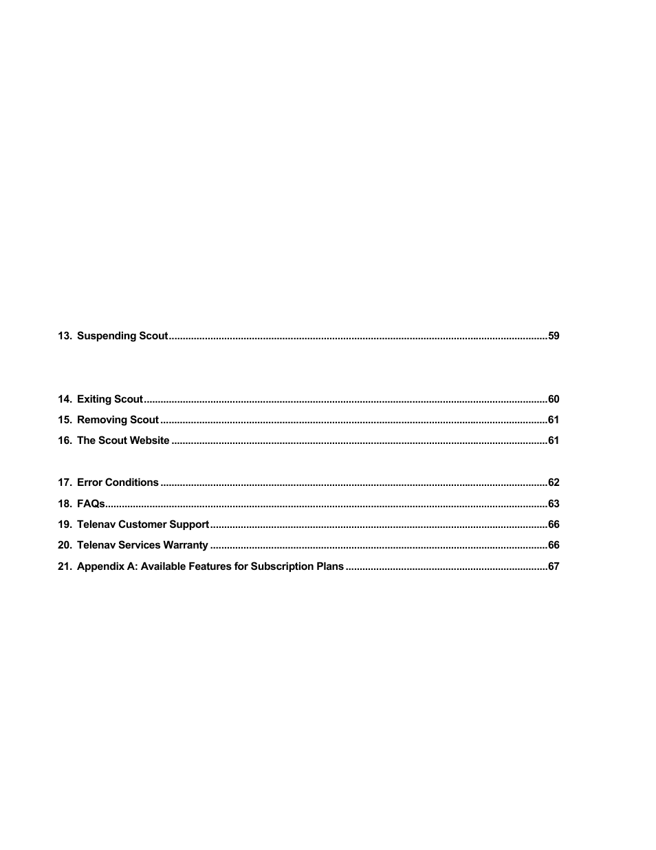 Telenav Scout v1.8 for iPhone (open market) User Manual | Page 5 / 67