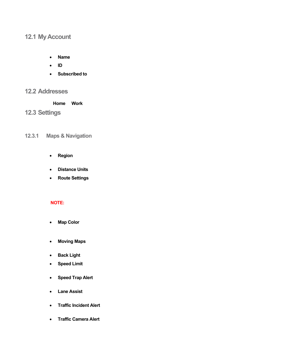 1 my account, 2 addresses, 3 settings | 1 maps & navigation, My account, Addresses, Settings, Maps & navigation, For more information | Telenav Scout v1.8 for iPhone (open market) User Manual | Page 55 / 67