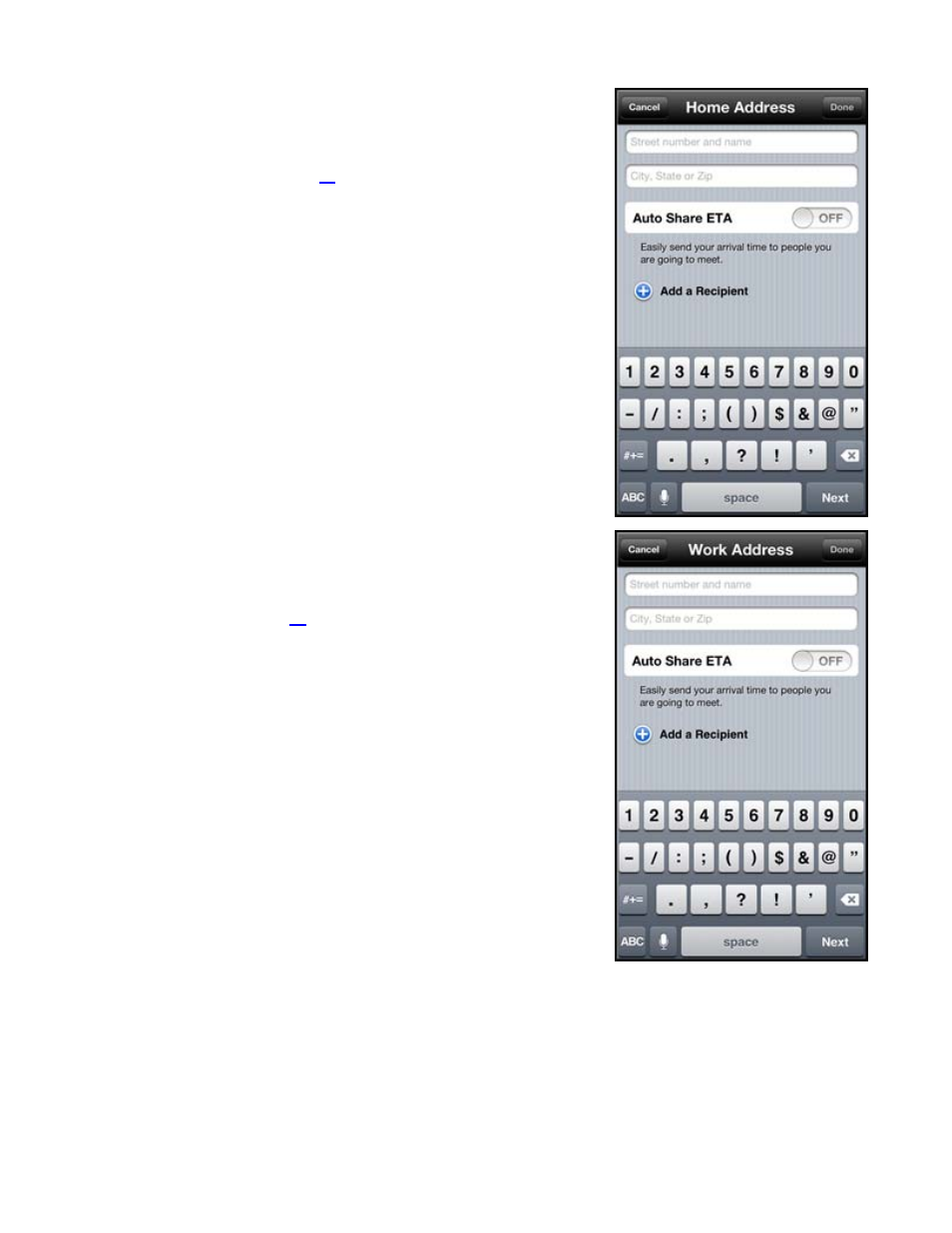 4 set up home, 5 set up work, Set up home | Set up work | Telenav Scout v1.7 for iPhone (open market) User Manual | Page 18 / 65