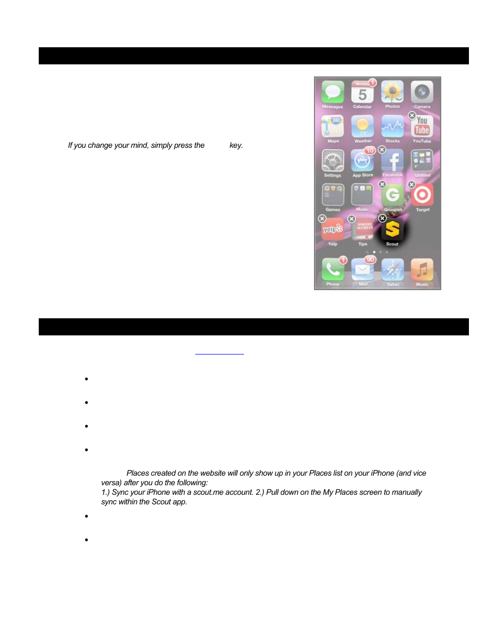 Removing scout, The scout website | Telenav Scout v1.7 for iPhone (open market) User Manual | Page 59 / 65