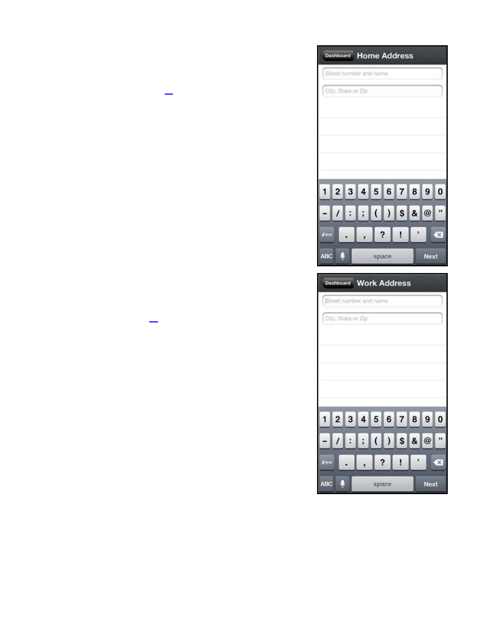 4 set up home, 5 set up work, Set up home | Set up work | Telenav Scout v1.6 for iPhone (open market) User Manual | Page 17 / 65