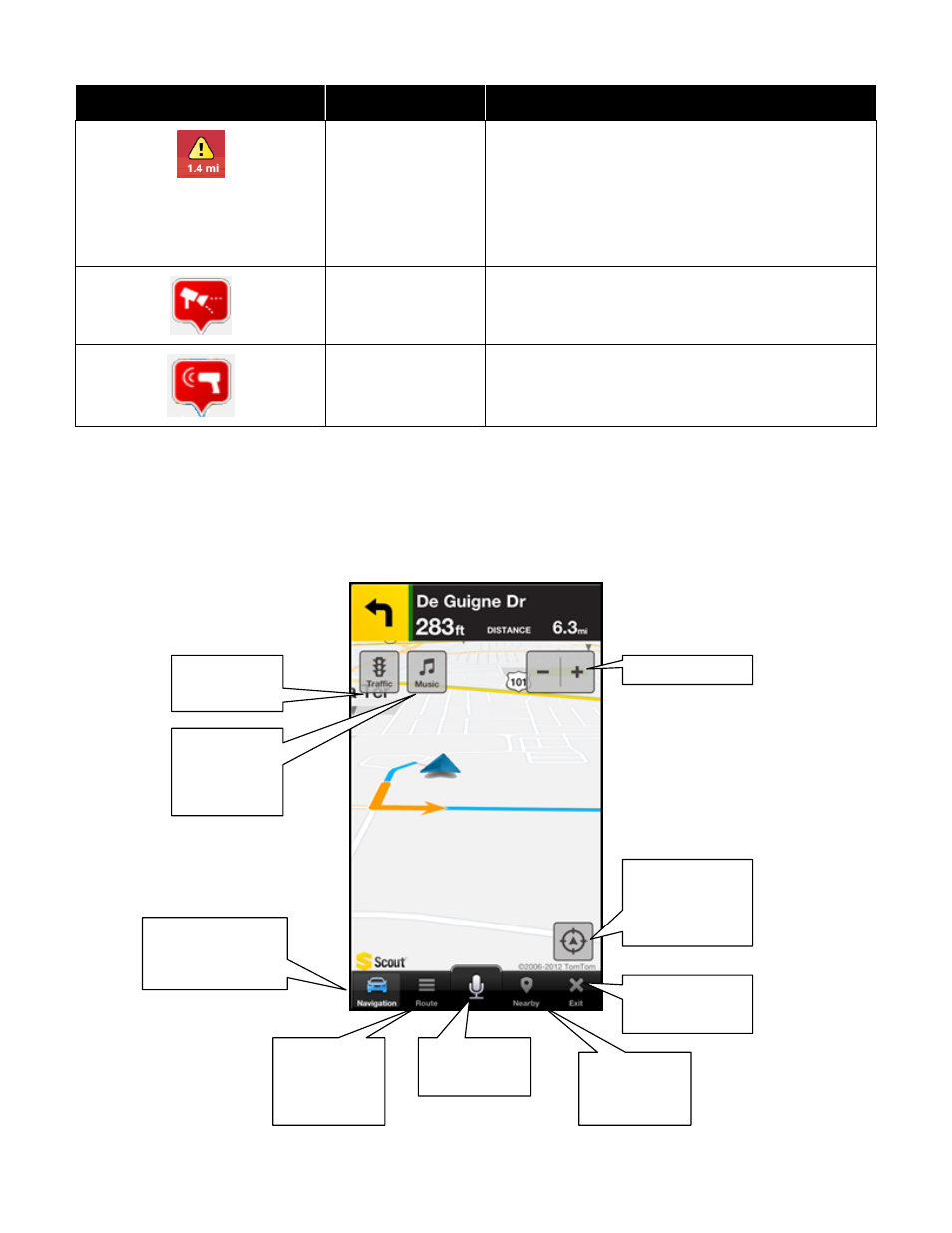 16 navigation toolbar options, Navigation toolbar options | Telenav Scout v1.6 for iPhone (open market) User Manual | Page 26 / 65