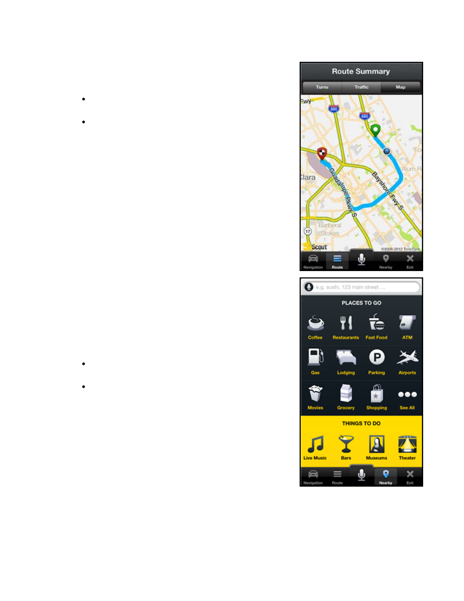 3 nearby, Nearby | Telenav Scout v1.6 for iPhone (open market) User Manual | Page 32 / 65