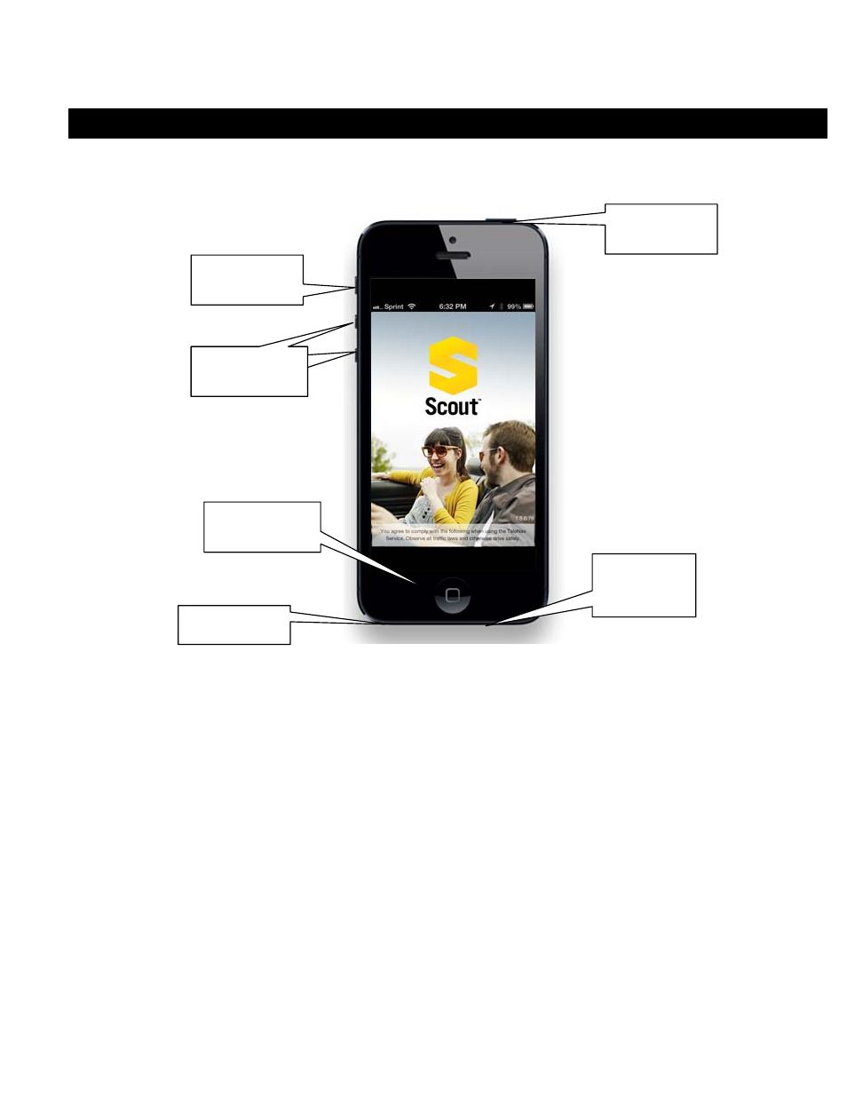 Device controls | Telenav Scout v1.6 for iPhone (open market) User Manual | Page 8 / 65
