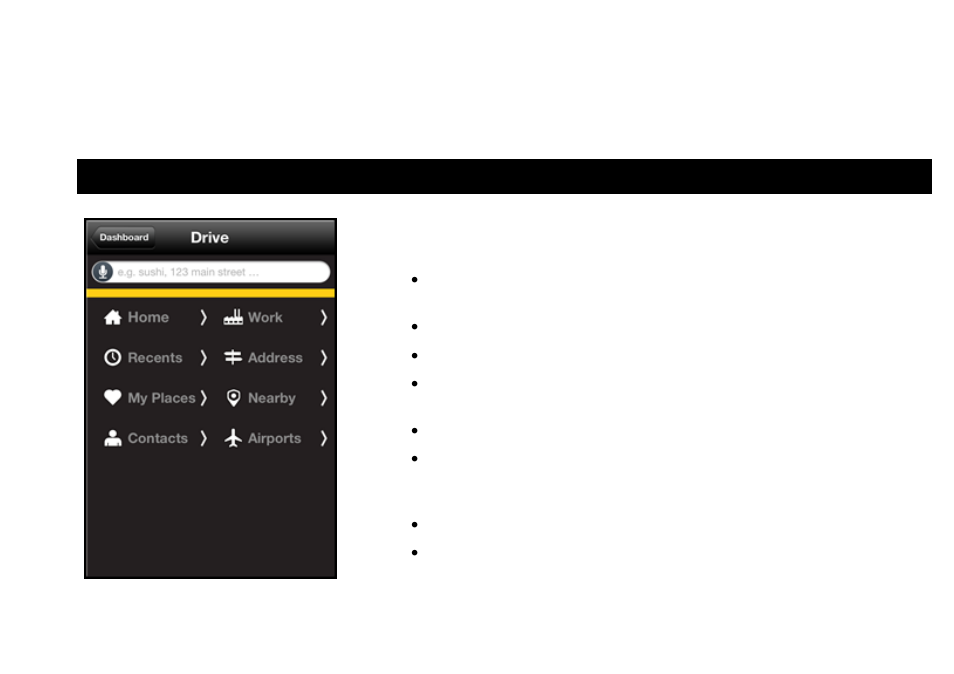 Drive menu | Telenav Scout v1.5 for iPhone (open market) User Manual | Page 24 / 120