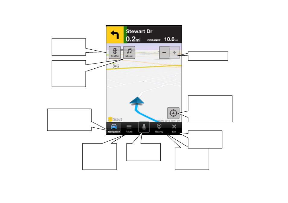 Telenav Scout v1.5 for iPhone (open market) User Manual | Page 56 / 120