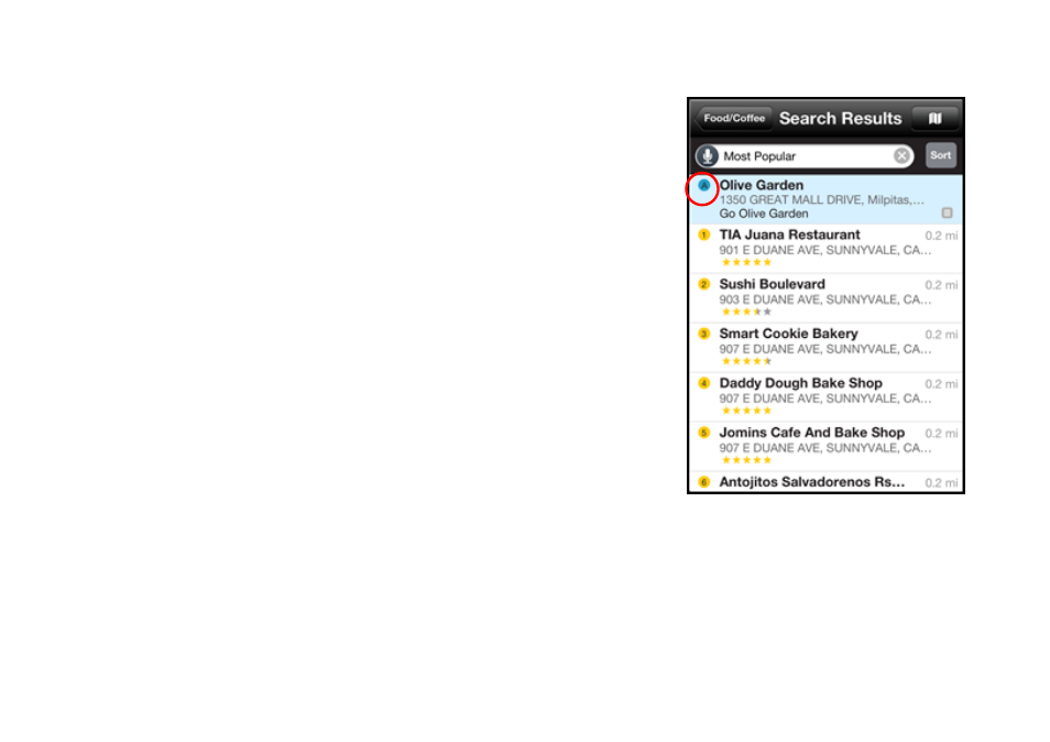 3 sponsored results | Telenav Scout v1.5 for iPhone (open market) User Manual | Page 84 / 120