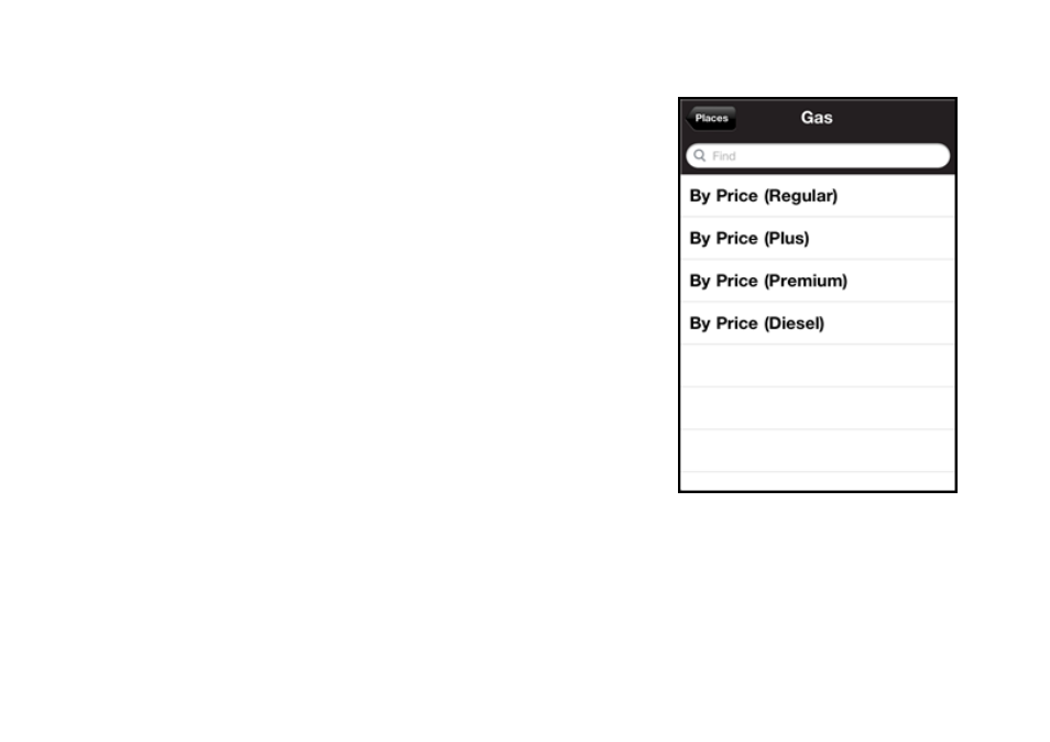 5 search for gas by price | Telenav Scout v1.2 for iPhone (open market) User Manual | Page 92 / 131