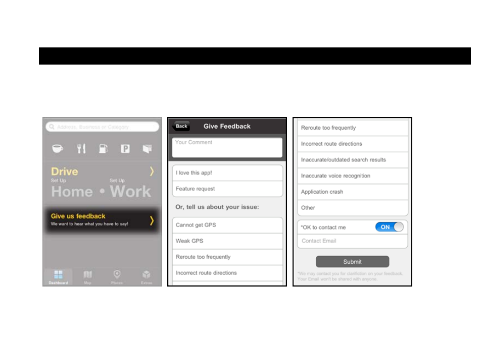 Feedback | Telenav Scout v1.1 for iPhone (open market) User Manual | Page 118 / 129