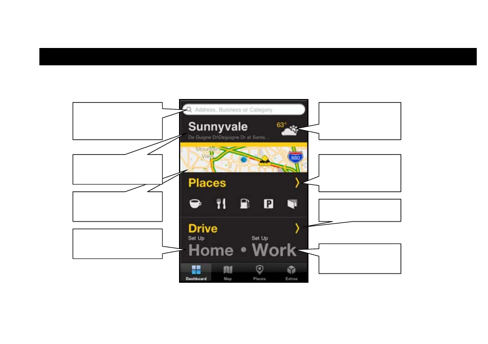 Dashboard | Telenav Scout v1.1 for iPhone (open market) User Manual | Page 26 / 129